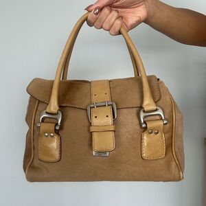 STRENESSE Tan Pony-Hair Shoulder Bag